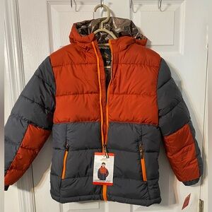 Pacific Trail Dark Gray  Black and Orange  Kids Jacket M 10-12